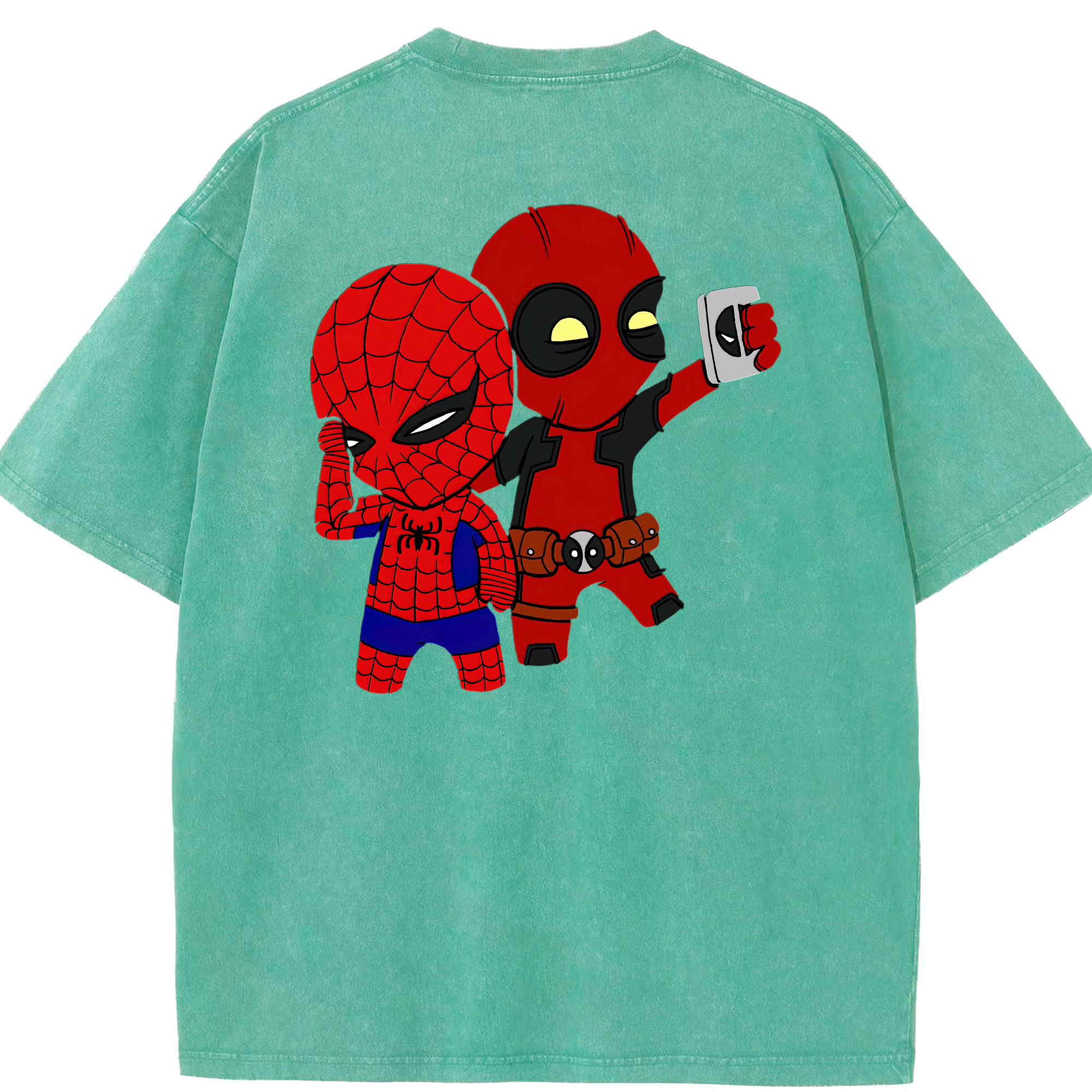 （画像用） Deadpool デッドプール 綿100% ヴィンテージ風 半袖Tシャツ（背面プリント）